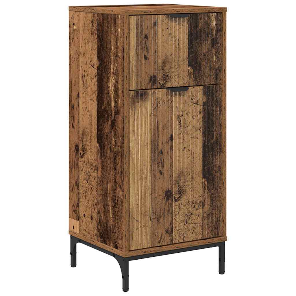 Badkamer Kast Oud Hout 39,5 x 36 x 88 cm Bewerkt hout & Metaal is nu te koop bij PeponiXL, paradijselijk wonen!