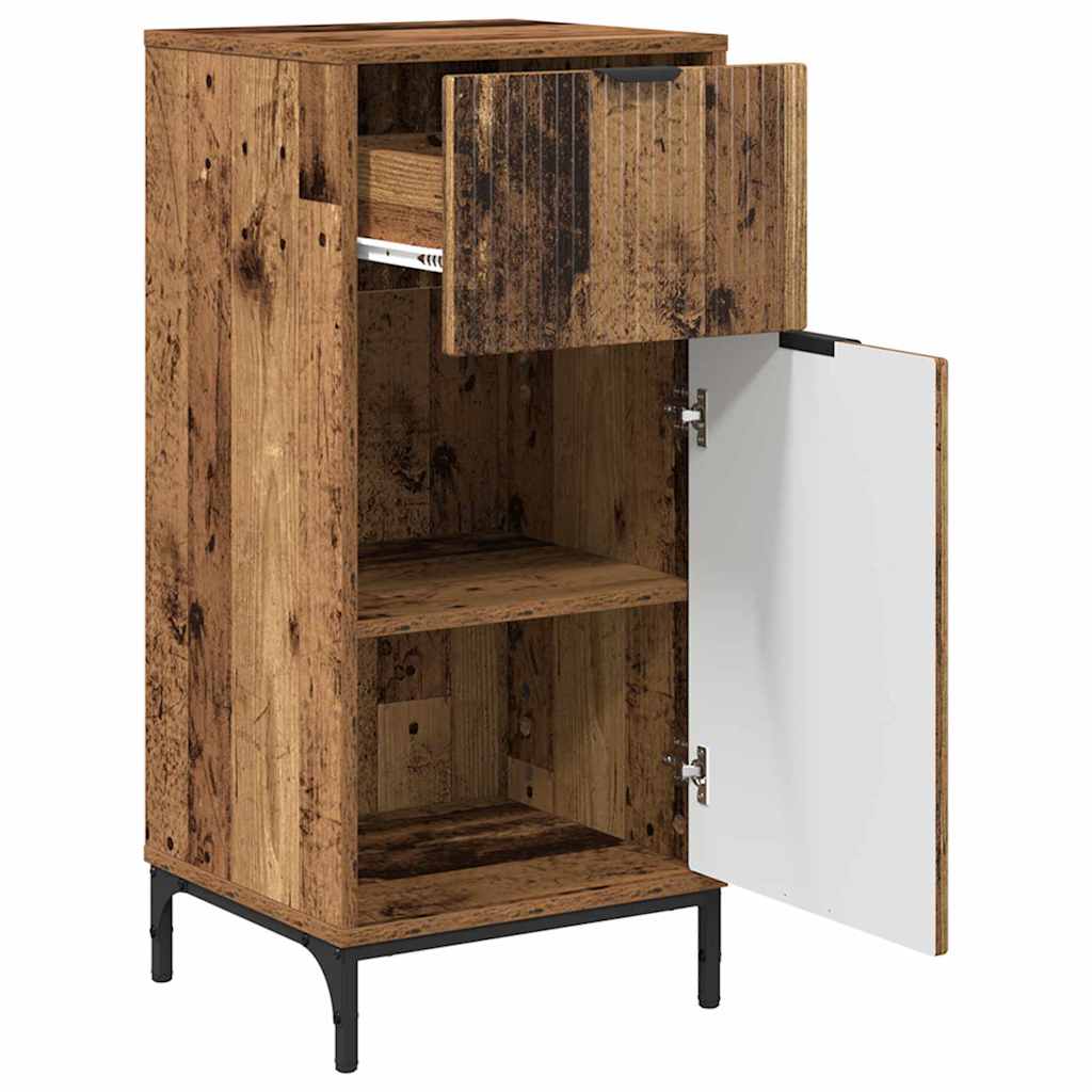 Badkamer Kast Oud Hout 39,5 x 36 x 88 cm Bewerkt hout & Metaal is nu te koop bij PeponiXL, paradijselijk wonen!