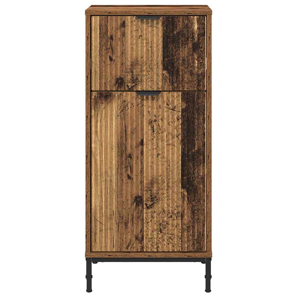 Badkamer Kast Oud Hout 39,5 x 36 x 88 cm Bewerkt hout & Metaal is nu te koop bij PeponiXL, paradijselijk wonen!