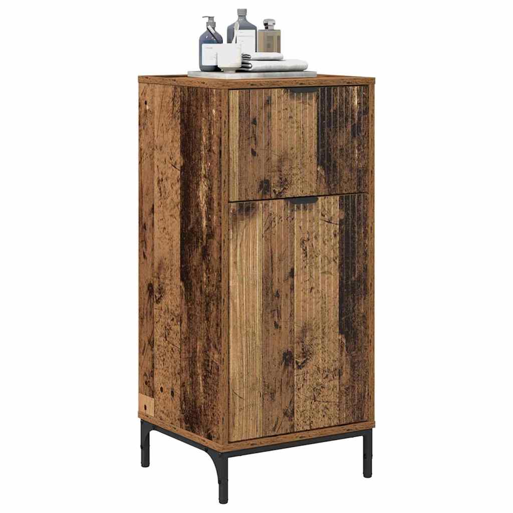 Badkamer Kast Oud Hout 39,5 x 36 x 88 cm Bewerkt hout & Metaal is nu te koop bij PeponiXL, paradijselijk wonen!