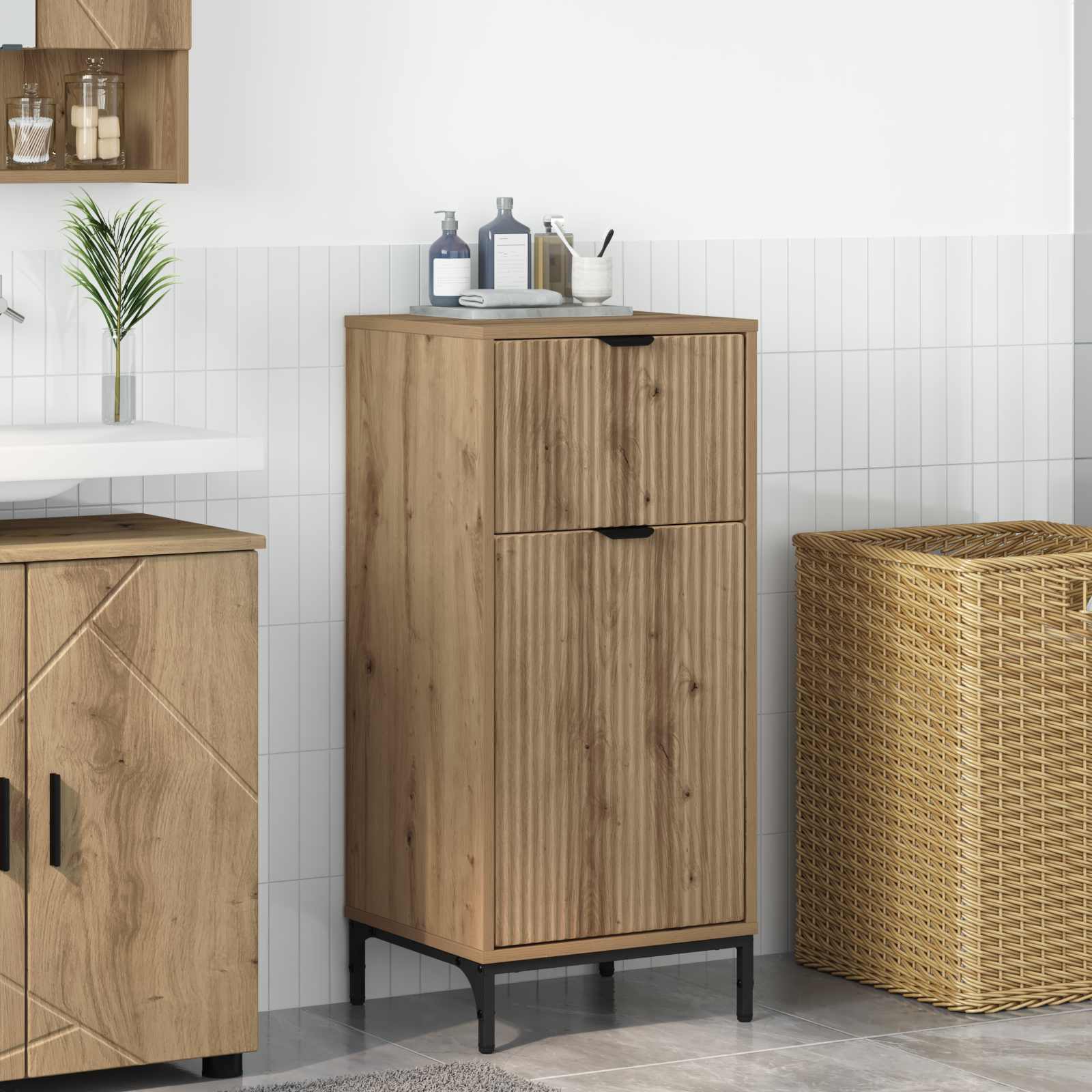 Badkamer Kast Artisan Eiken 39,5 x 36 x 88 cm is nu te koop bij PeponiXL, paradijselijk wonen!