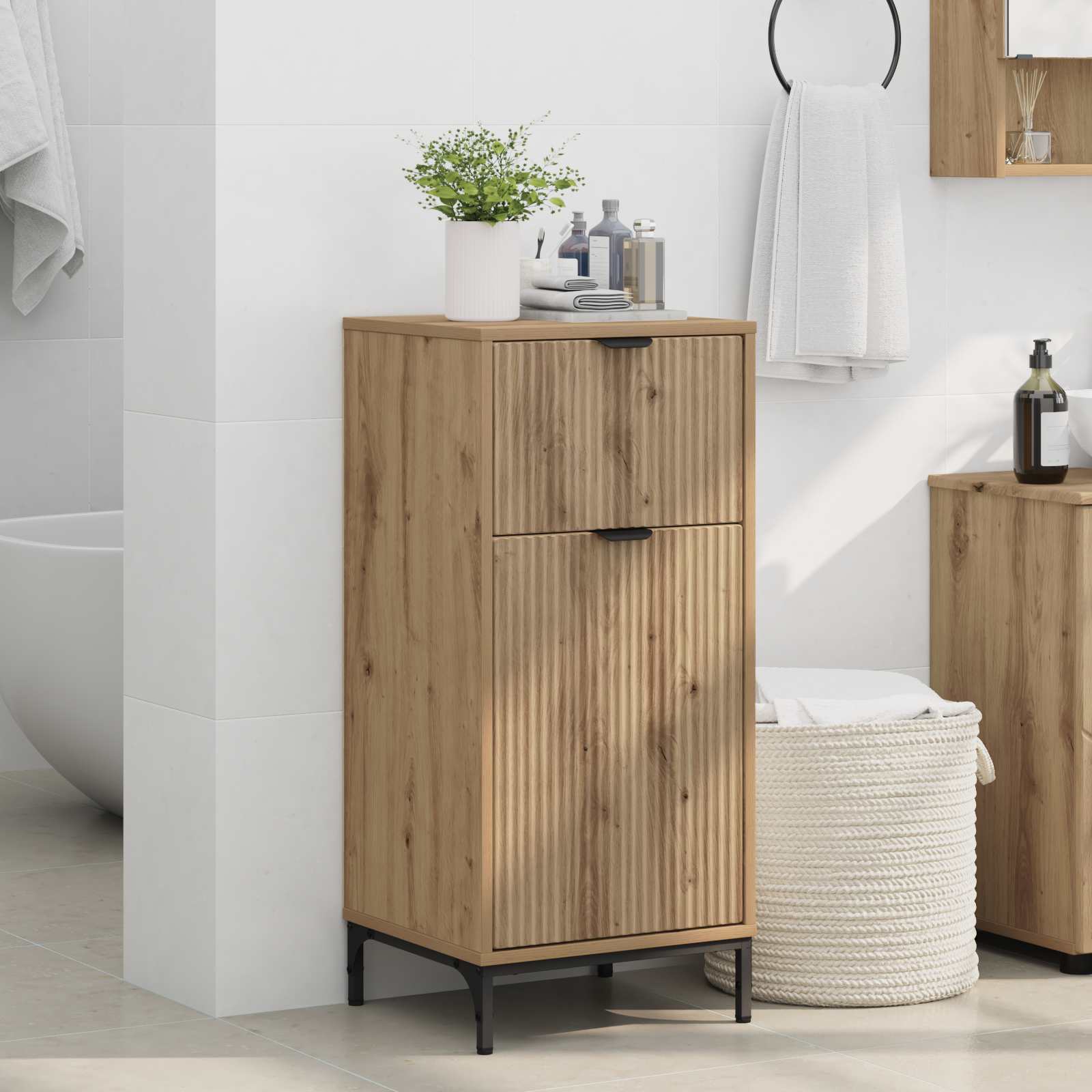 Badkamer Kast Artisan Eiken 39,5 x 36 x 88 cm is nu te koop bij PeponiXL, paradijselijk wonen!