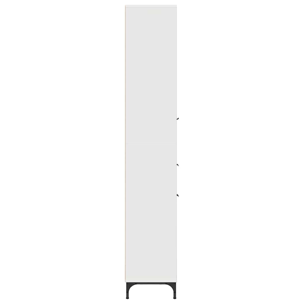 Badkamer Kast Wit 31,5 x 33 x 190 cm Bewerkt hout & Metaal is nu te koop bij PeponiXL, paradijselijk wonen!