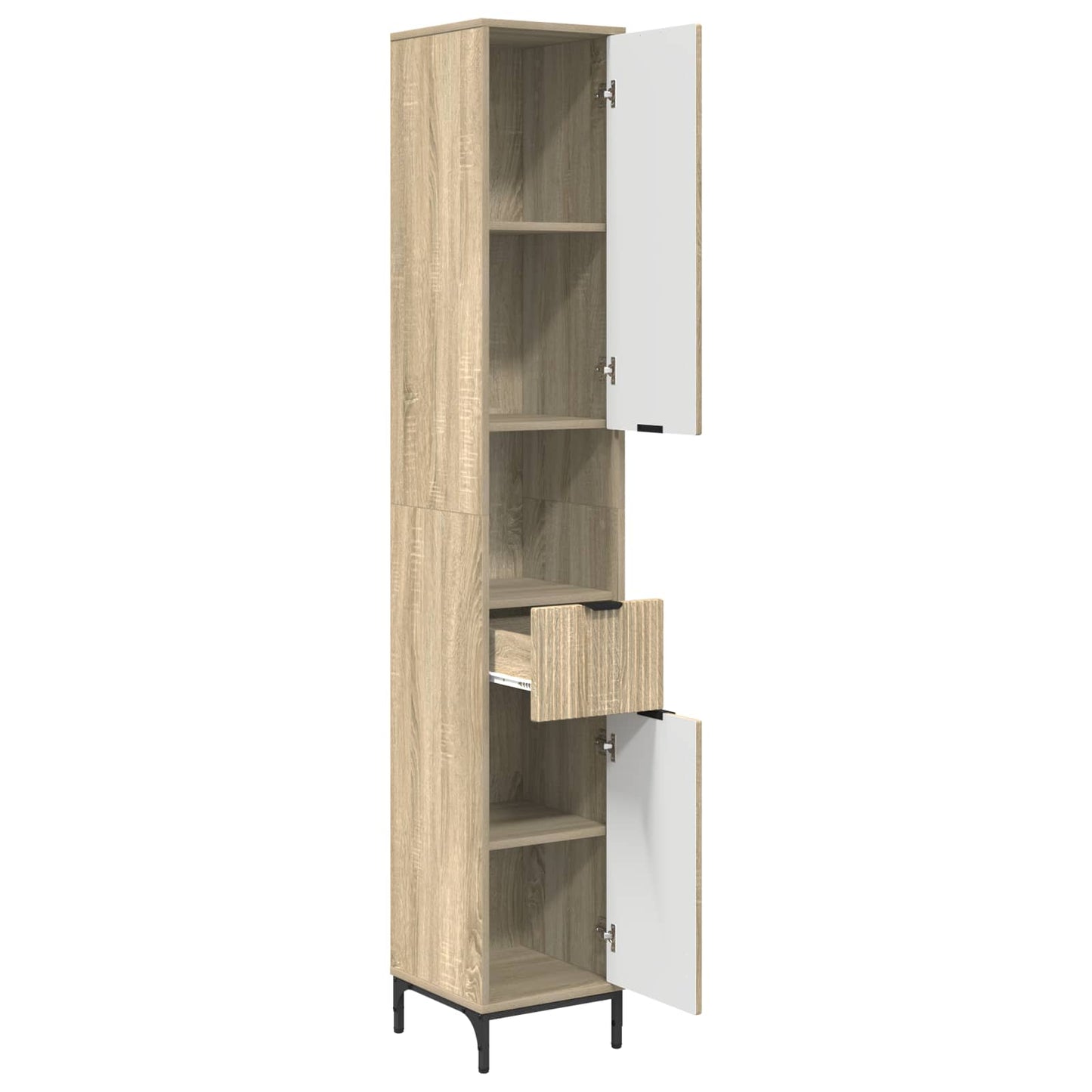 Badkamer Kast met lade Sonoma Eiken 31,5 x 33 x 190 cm is nu te koop bij PeponiXL, paradijselijk wonen!