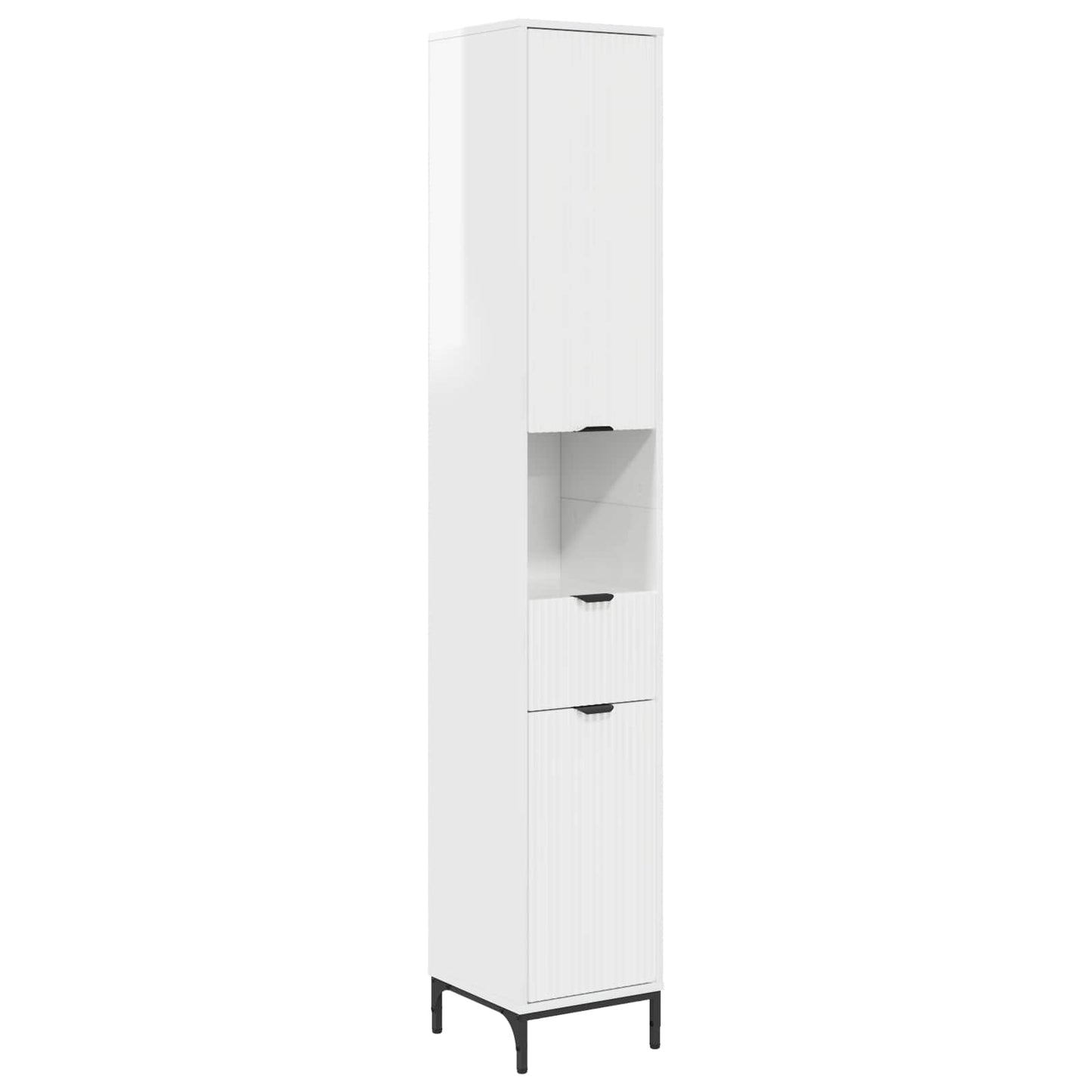 Badkamer Kast met lade Hoogglans wit 31,5 x 33 x 190 cm is nu te koop bij PeponiXL, paradijselijk wonen!