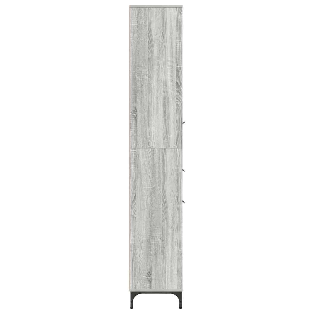 Badkamer Kast met lade Grijs Sonoma 31,5 x 33 x 190 cm is nu te koop bij PeponiXL, paradijselijk wonen!