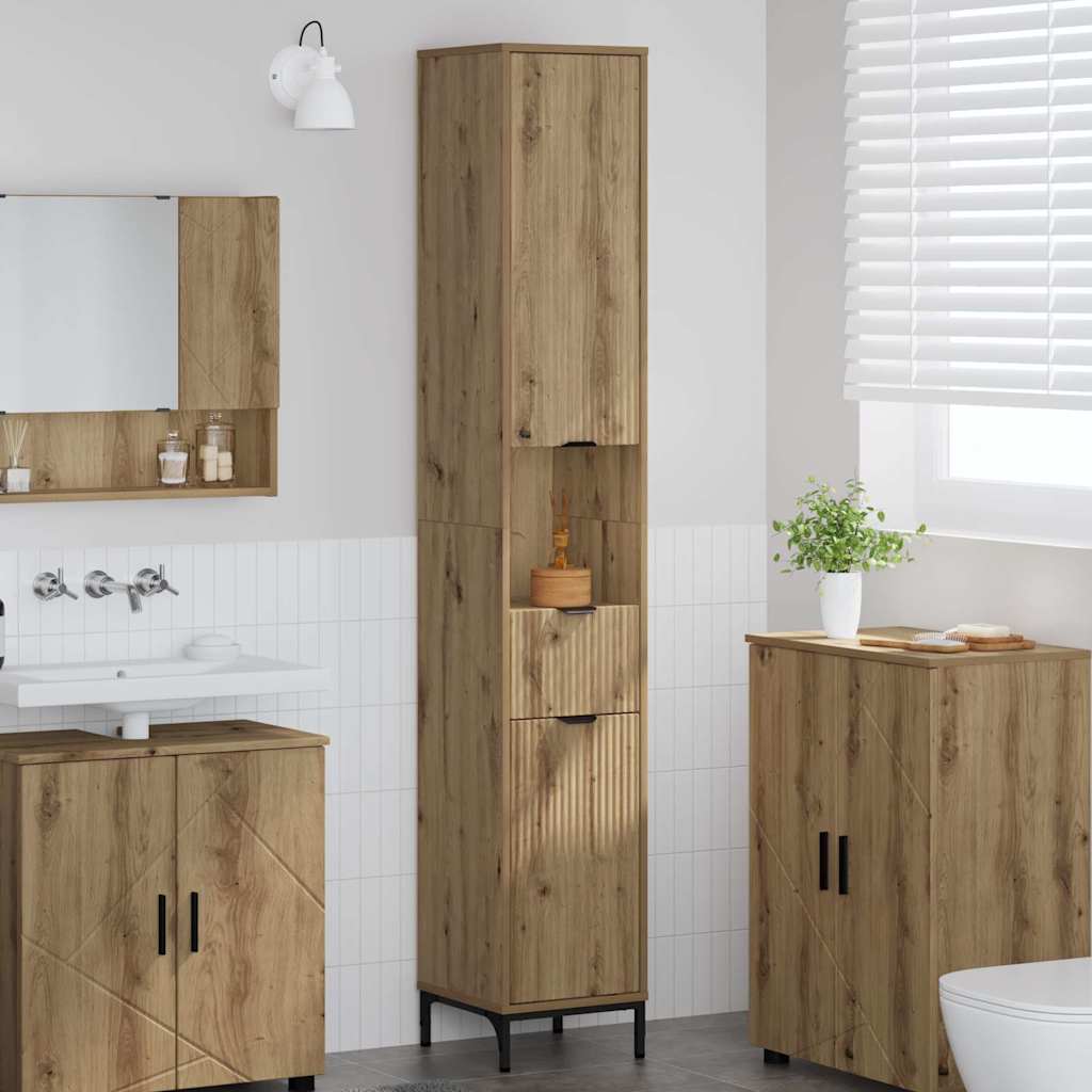 Badkamer Kast Artisan Eiken 31,5 x 33 x 190 cm is nu te koop bij PeponiXL, paradijselijk wonen!
