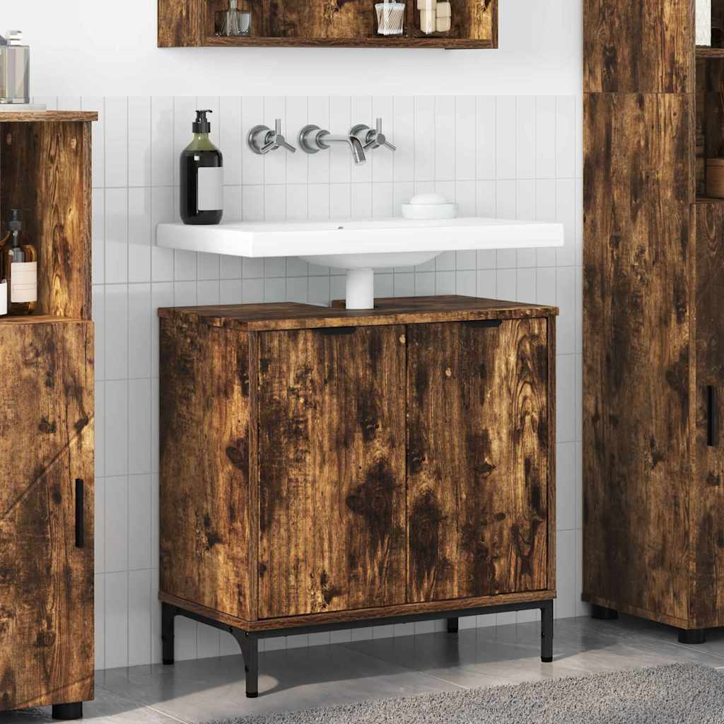 Badkamertenk te kast Gerookt eiken 60,5 x 33,5 x 61 cm is nu te koop bij PeponiXL, paradijselijk wonen!