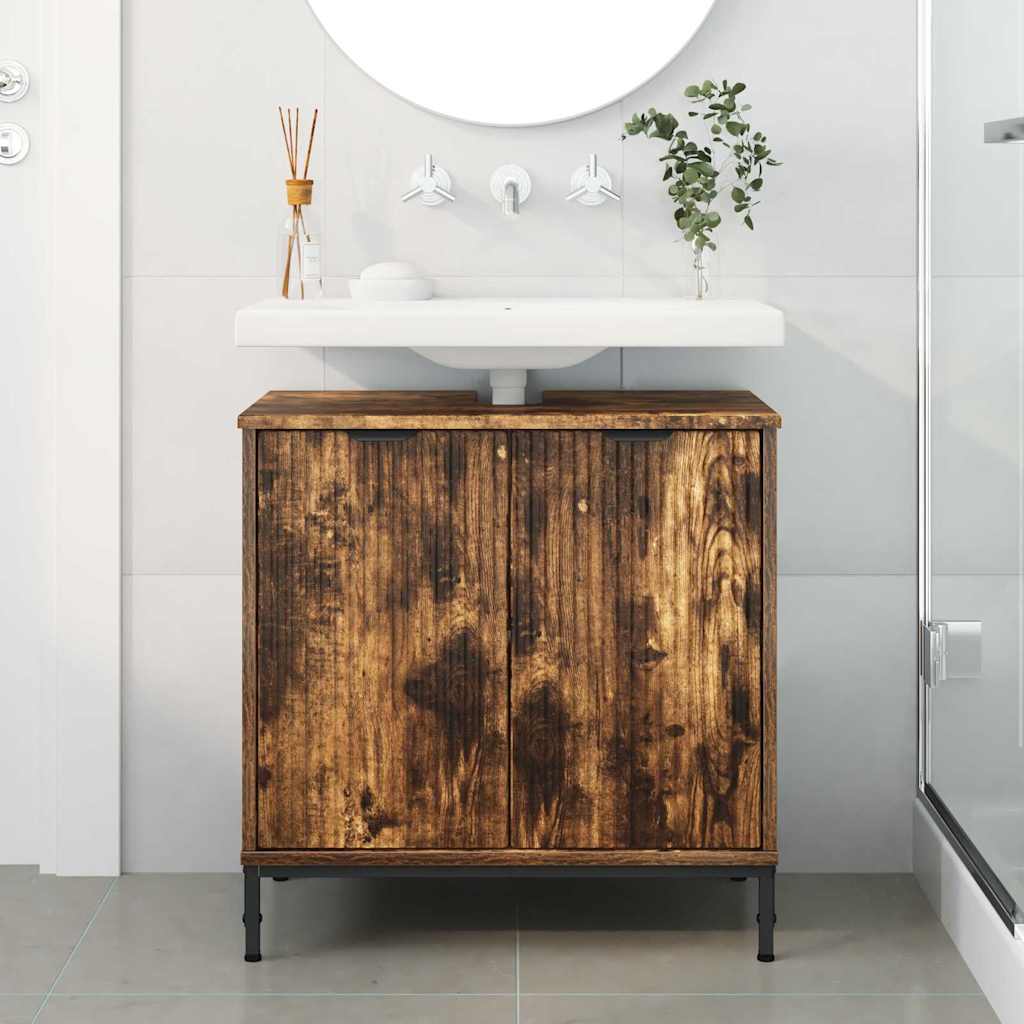 Badkamertenk te kast Gerookt eiken 60,5 x 33,5 x 61 cm is nu te koop bij PeponiXL, paradijselijk wonen!