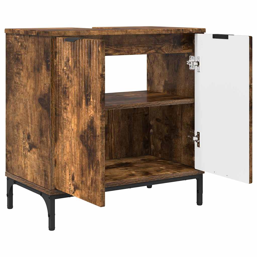 Badkamertenk te kast Gerookt eiken 60,5 x 33,5 x 61 cm is nu te koop bij PeponiXL, paradijselijk wonen!