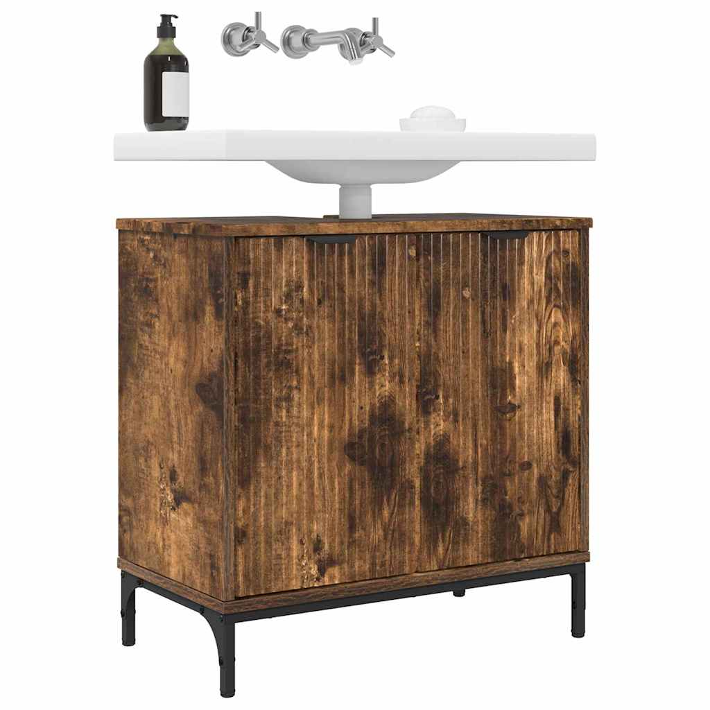 Badkamertenk te kast Gerookt eiken 60,5 x 33,5 x 61 cm is nu te koop bij PeponiXL, paradijselijk wonen!