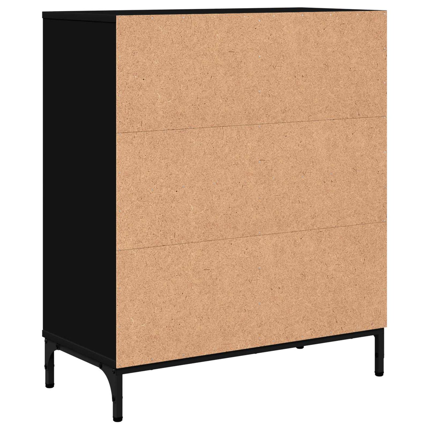 Dressoir Zwart 69,5 x 33 x 82 cm Bewerkt hout is nu te koop bij PeponiXL, paradijselijk wonen!
