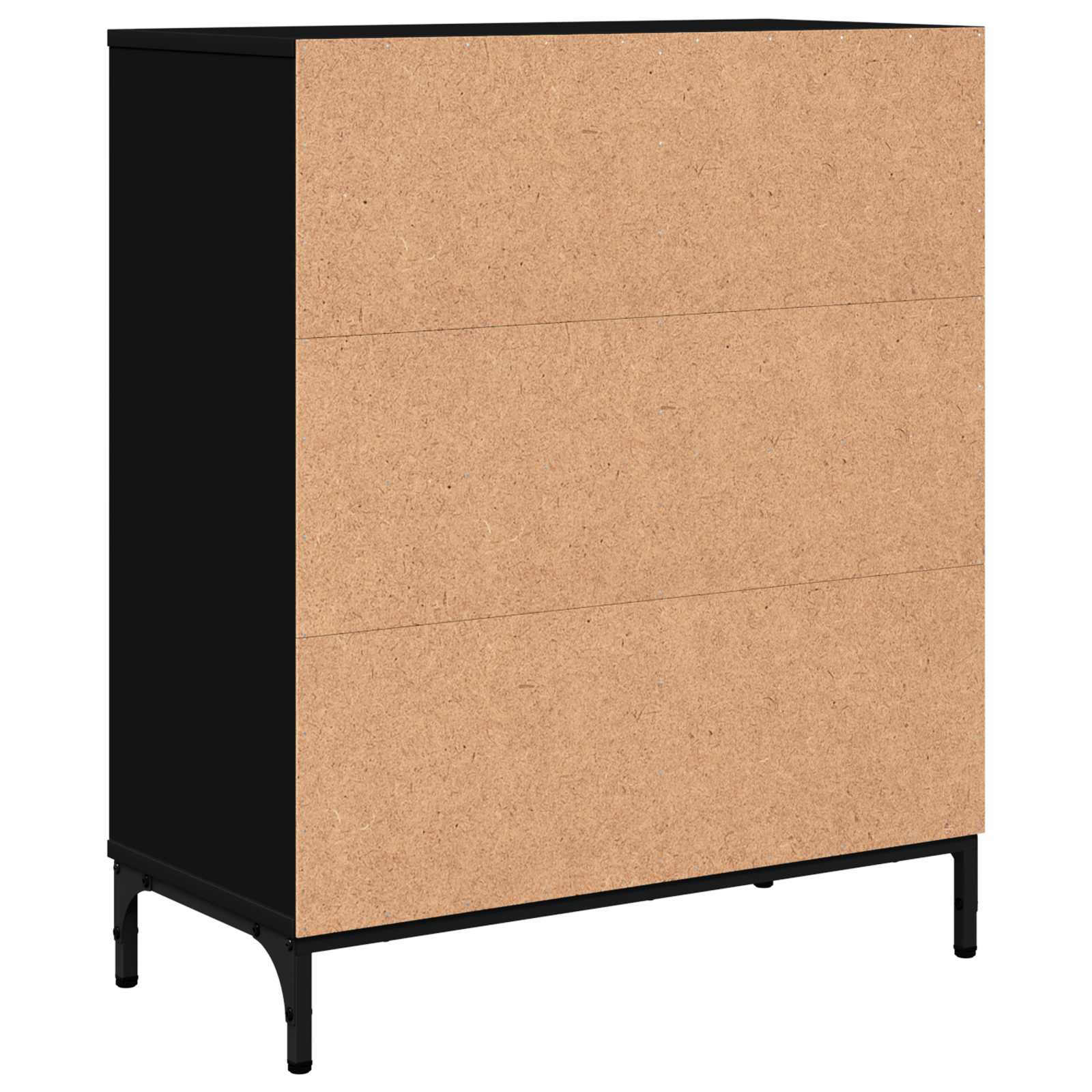 Dressoir Zwart 69,5 x 33 x 82 cm Bewerkt hout is nu te koop bij PeponiXL, paradijselijk wonen!