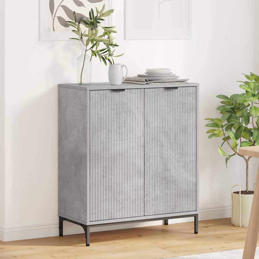 Dressoir Beton Grijs 69,5 x 33 x 82 cm Bewerkt hout is nu te koop bij PeponiXL, paradijselijk wonen!