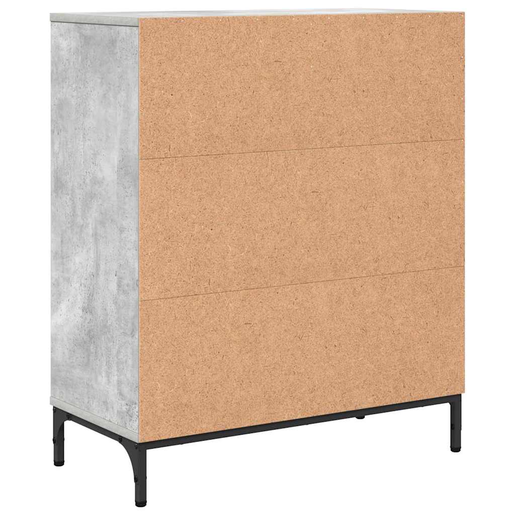 Dressoir Beton Grijs 69,5 x 33 x 82 cm Bewerkt hout is nu te koop bij PeponiXL, paradijselijk wonen!