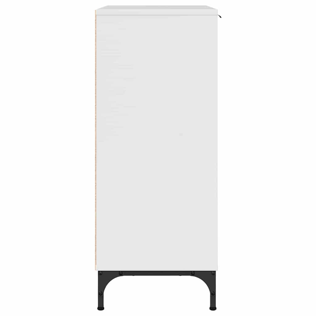 Dressoir Hoogglans wit 69,5 x 33 x 82 cm Bewerkt hout is nu te koop bij PeponiXL, paradijselijk wonen!