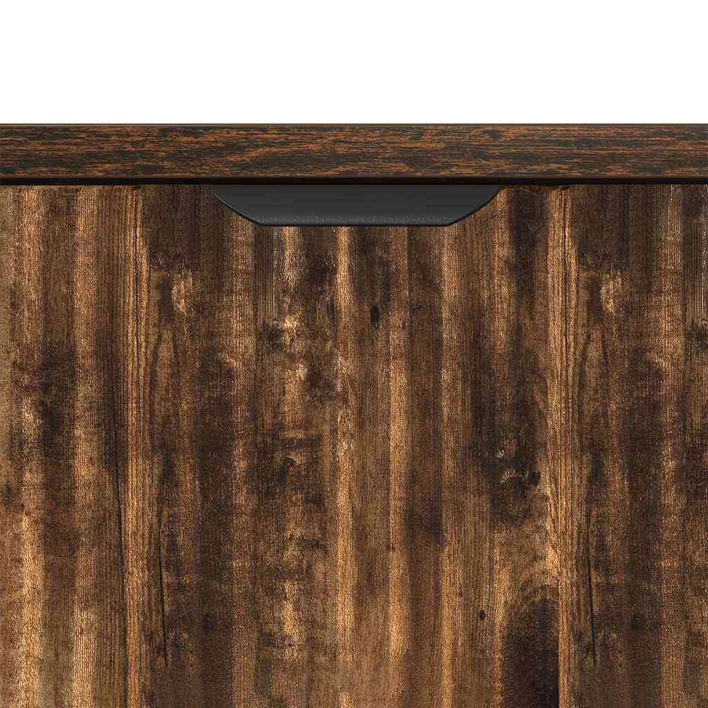 Dressoir Gerookt eiken 69,5 x 33 x 82 cm Bewerkt hout is nu te koop bij PeponiXL, paradijselijk wonen!