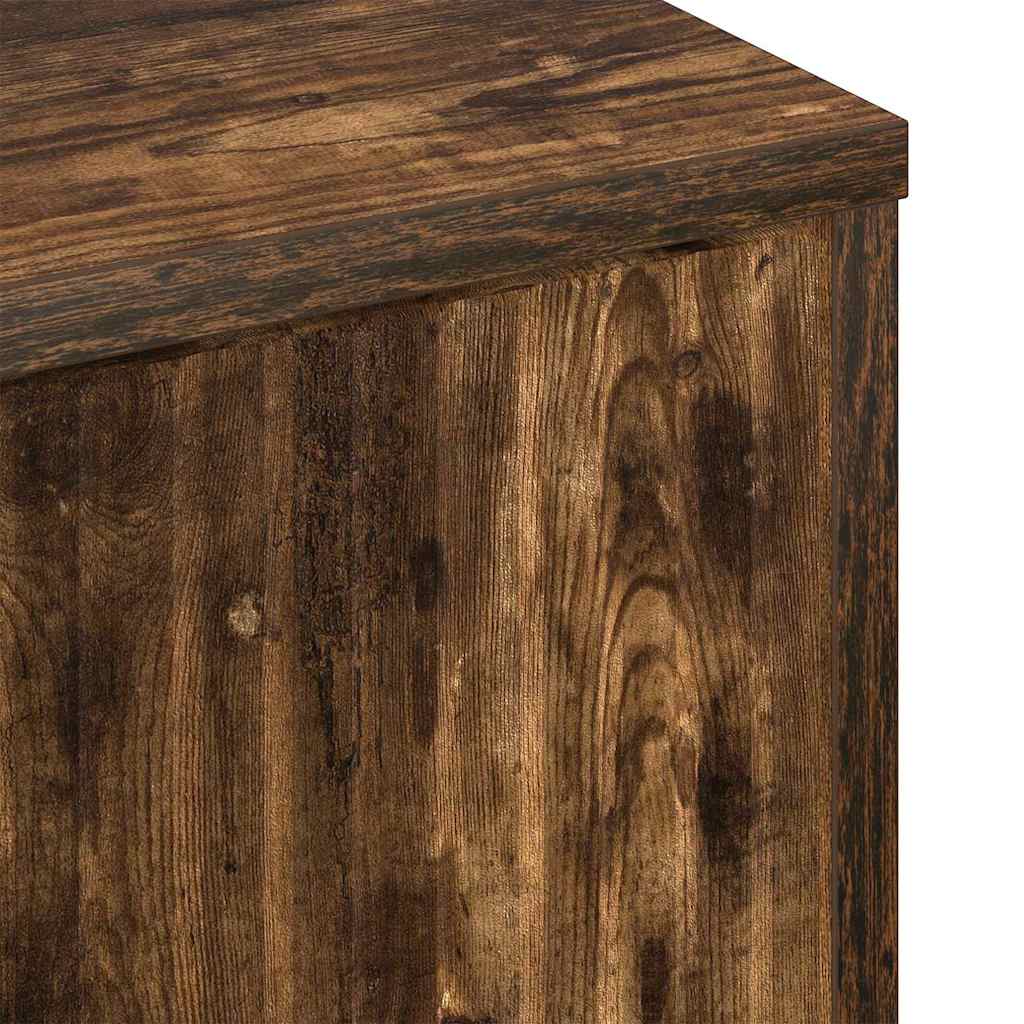 Dressoir Gerookt eiken 69,5 x 33 x 82 cm Bewerkt hout is nu te koop bij PeponiXL, paradijselijk wonen!