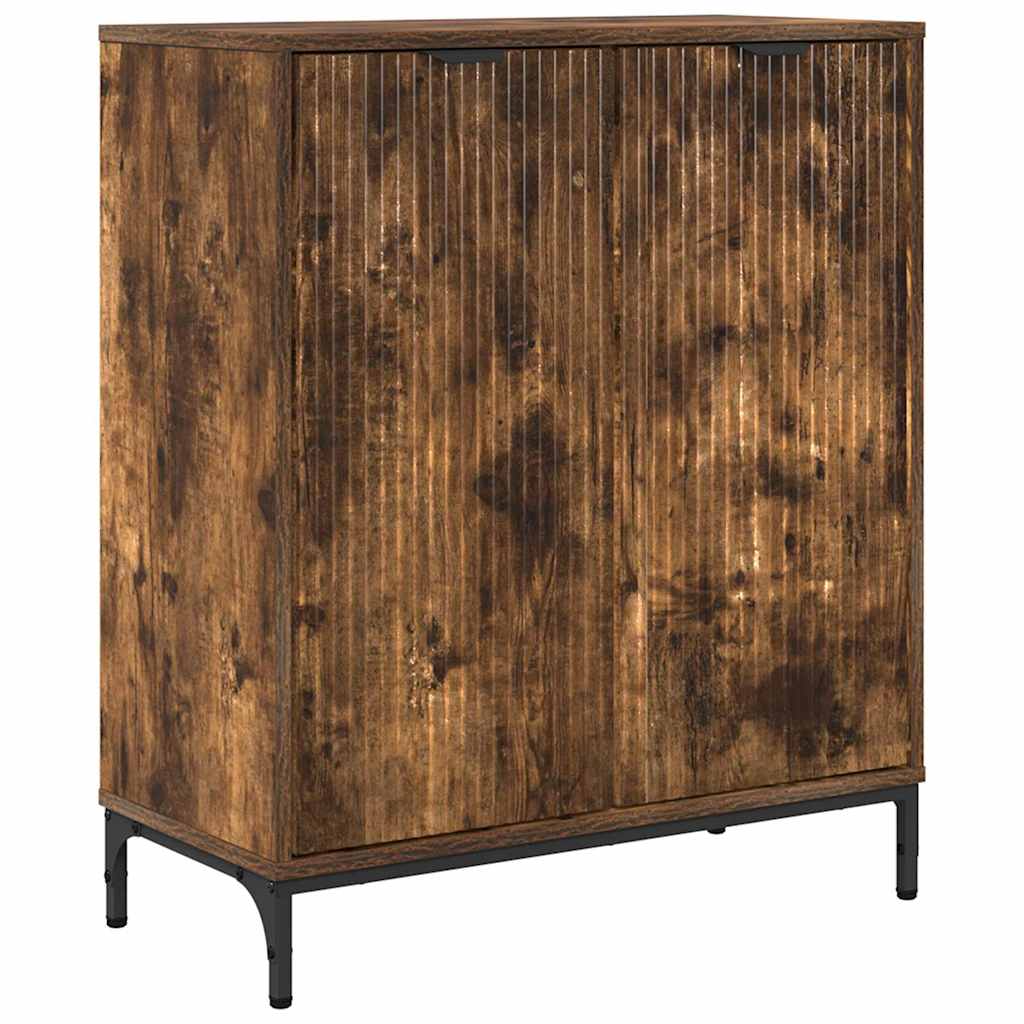 Dressoir Gerookt eiken 69,5 x 33 x 82 cm Bewerkt hout is nu te koop bij PeponiXL, paradijselijk wonen!