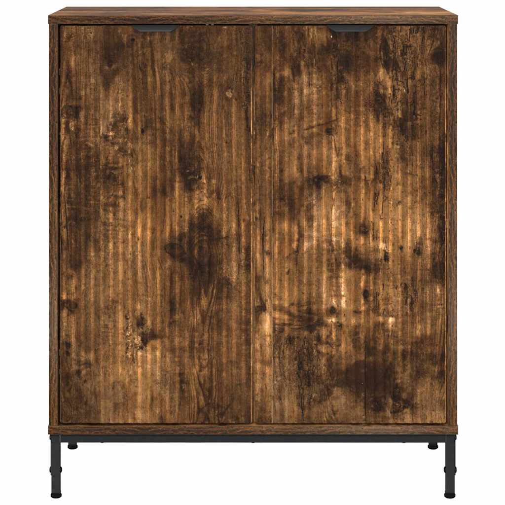 Dressoir Gerookt eiken 69,5 x 33 x 82 cm Bewerkt hout is nu te koop bij PeponiXL, paradijselijk wonen!