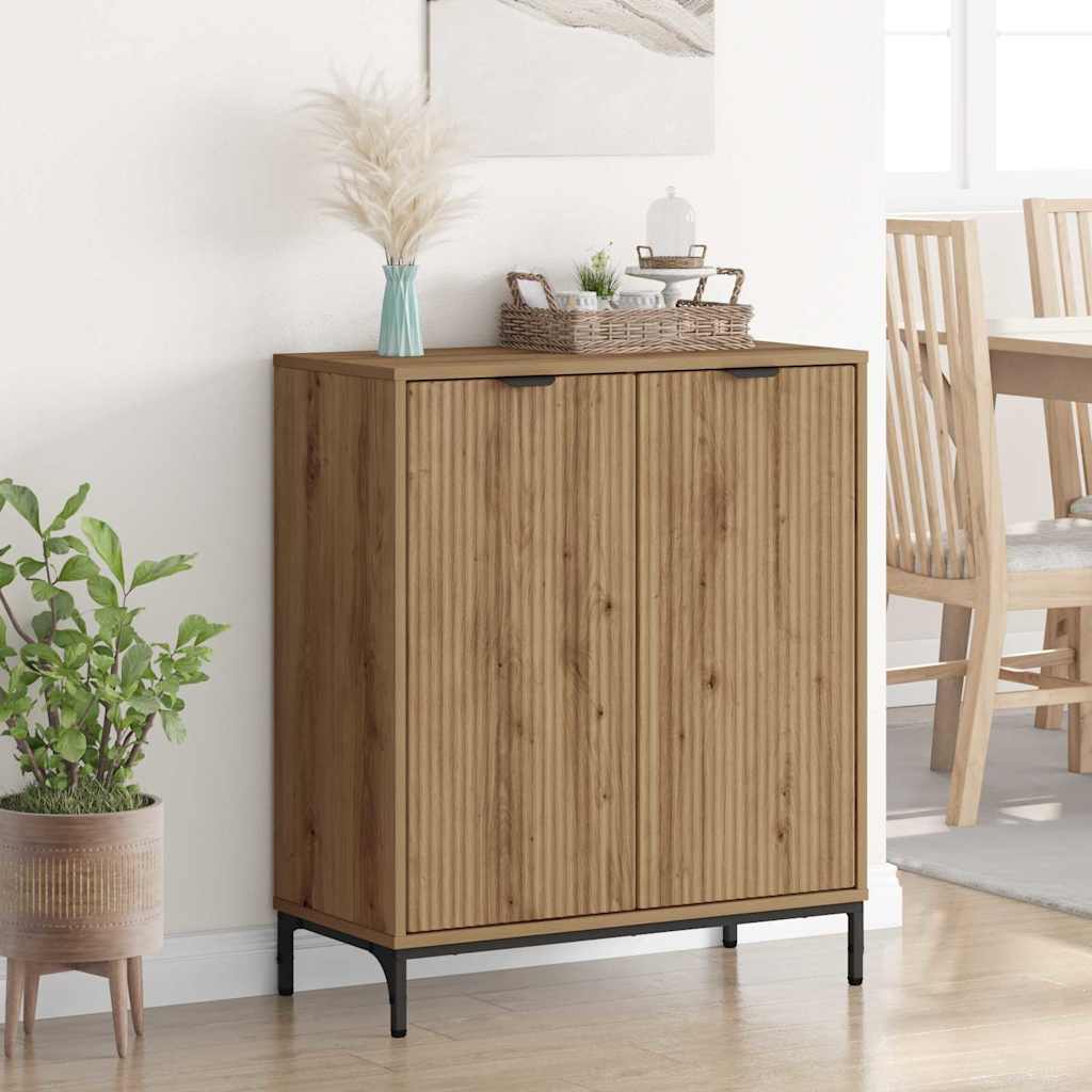 Dressoir Artisan Eiken 69,5 x 33 x 82 cm Bewerkt hout is nu te koop bij PeponiXL, paradijselijk wonen!