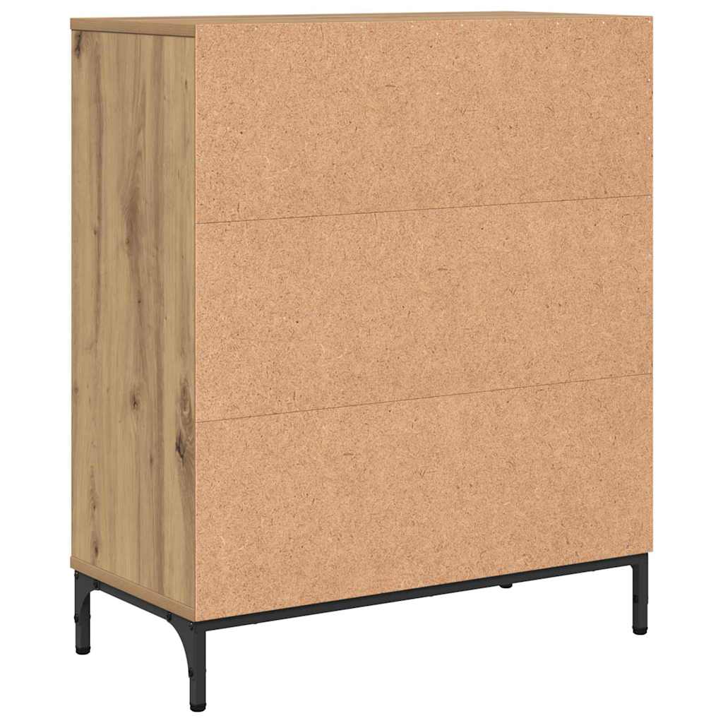 Dressoir Artisan Eiken 69,5 x 33 x 82 cm Bewerkt hout is nu te koop bij PeponiXL, paradijselijk wonen!