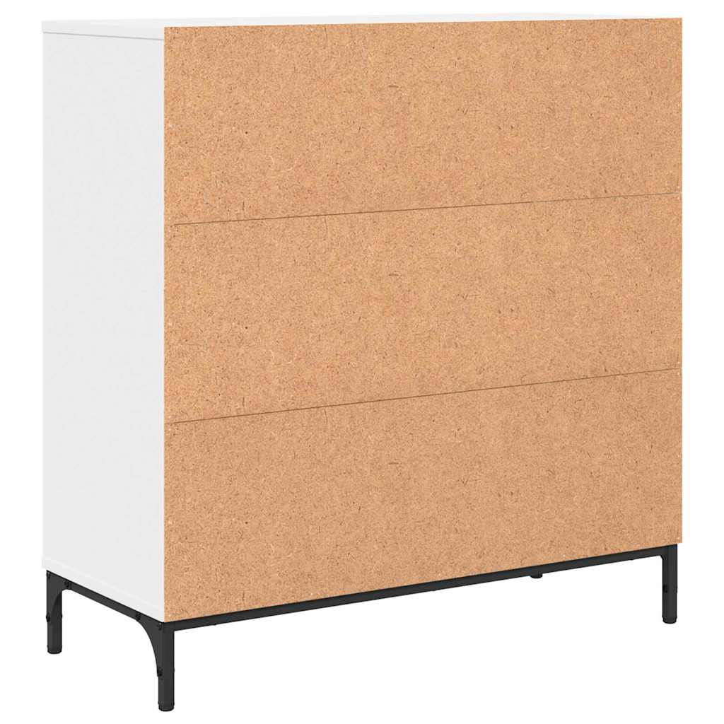 Dressoir met lade Wit 79,5 x 33 x 82 cm Bewerkt hout is nu te koop bij PeponiXL, paradijselijk wonen!