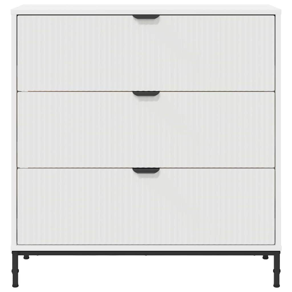 Dressoir met lade Wit 79,5 x 33 x 82 cm Bewerkt hout is nu te koop bij PeponiXL, paradijselijk wonen!