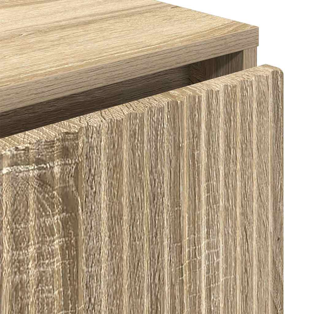 Dressoir met lade Sonoma Eiken 79,5 x 33 x 82 cm Bewerkt hout is nu te koop bij PeponiXL, paradijselijk wonen!