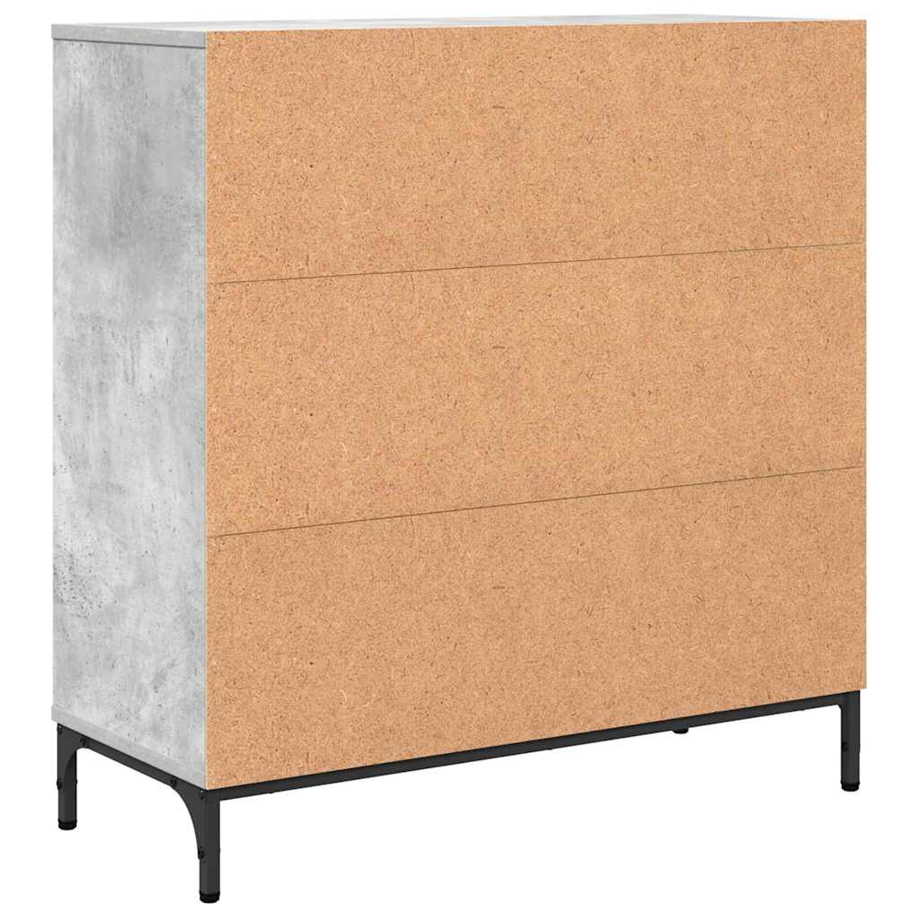 Dressoir met lade Beton Grijs 79,5 x 33 x 82 cm Bewerkt hout is nu te koop bij PeponiXL, paradijselijk wonen!