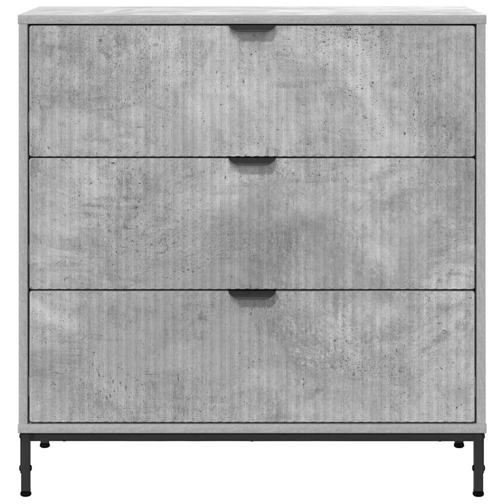 Dressoir met lade Beton Grijs 79,5 x 33 x 82 cm Bewerkt hout is nu te koop bij PeponiXL, paradijselijk wonen!