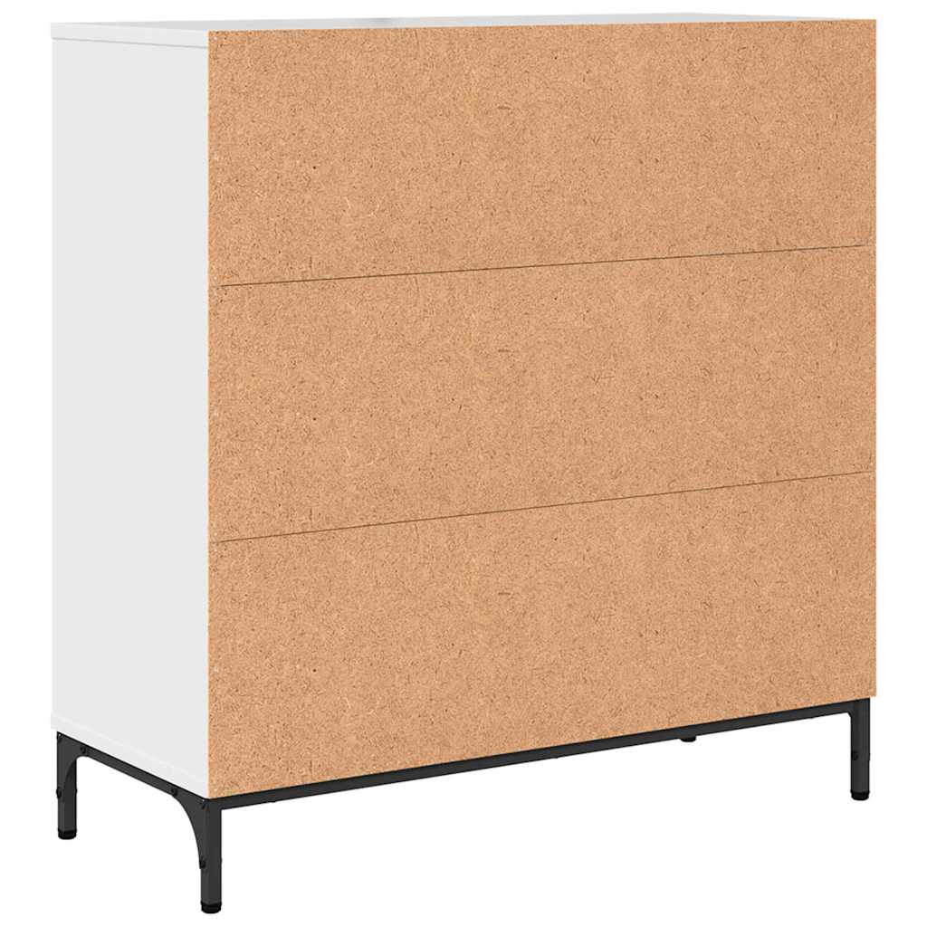Dressoir met lade Hoogglans wit 79,5 x 33 x 82 cm Bewerkt hout is nu te koop bij PeponiXL, paradijselijk wonen!