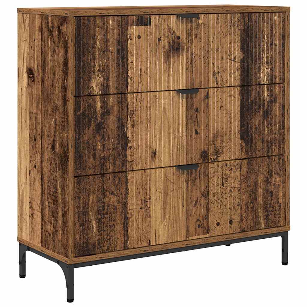 Dressoir met lade Oudhout 79,5 x 33 x 82 cm Bewerkt hout is nu te koop bij PeponiXL, paradijselijk wonen!