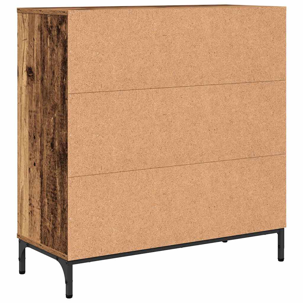 Dressoir met lade Oudhout 79,5 x 33 x 82 cm Bewerkt hout is nu te koop bij PeponiXL, paradijselijk wonen!