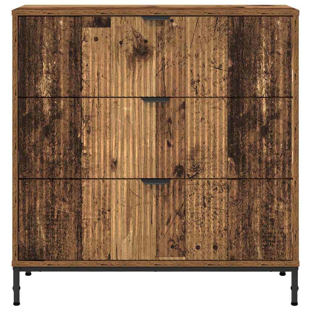 Dressoir met lade Oudhout 79,5 x 33 x 82 cm Bewerkt hout is nu te koop bij PeponiXL, paradijselijk wonen!