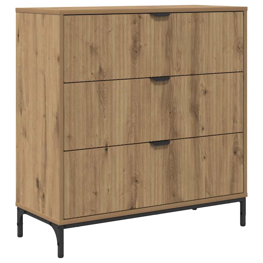 Dressoir met lade Artisan Eiken 79,5 x 33 x 82 cm Bewerkt hout is nu te koop bij PeponiXL, paradijselijk wonen!