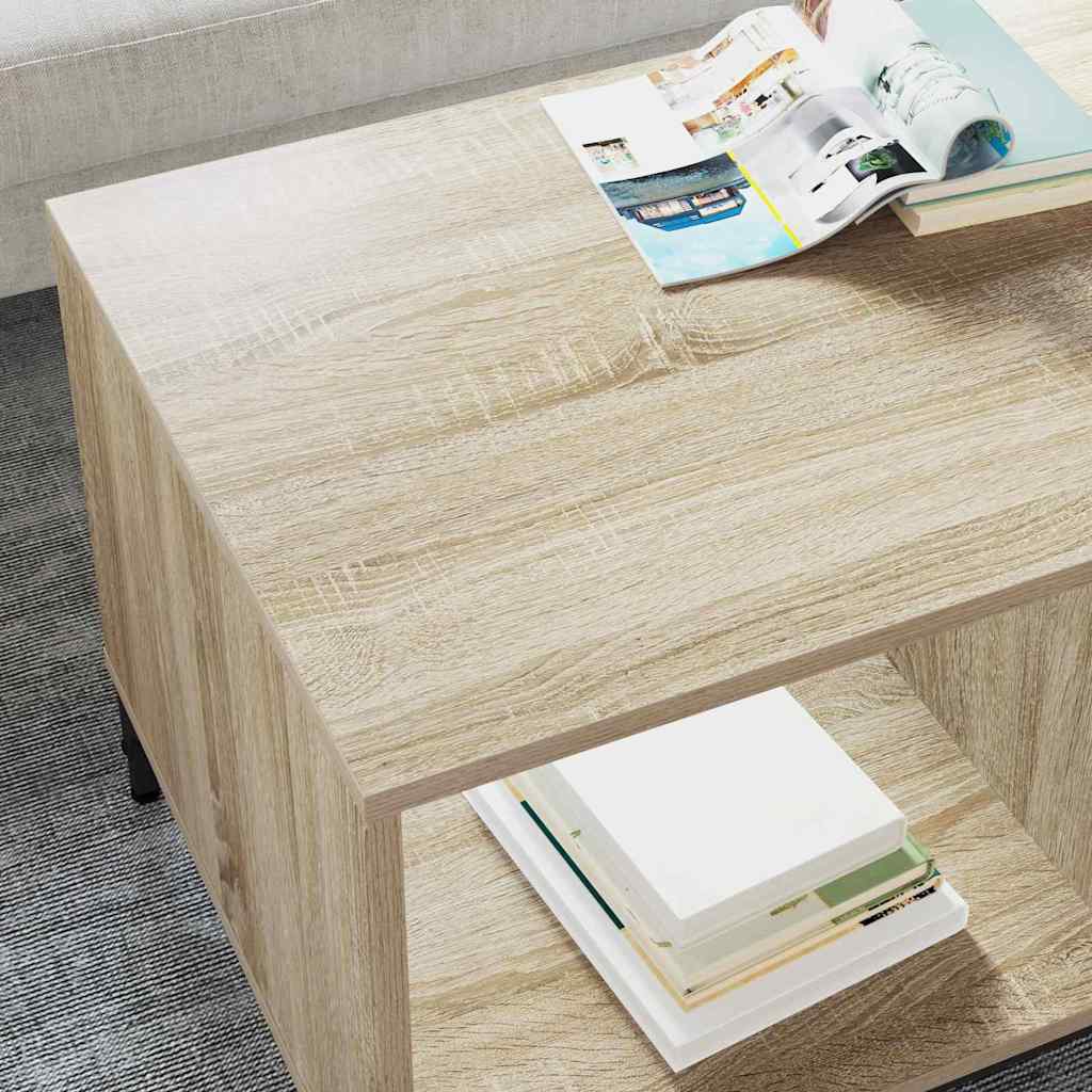 Salontafel met lade Sonoma Eiken 90 x 49 x 46 cm Bewerkt hout is nu te koop bij PeponiXL, paradijselijk wonen!