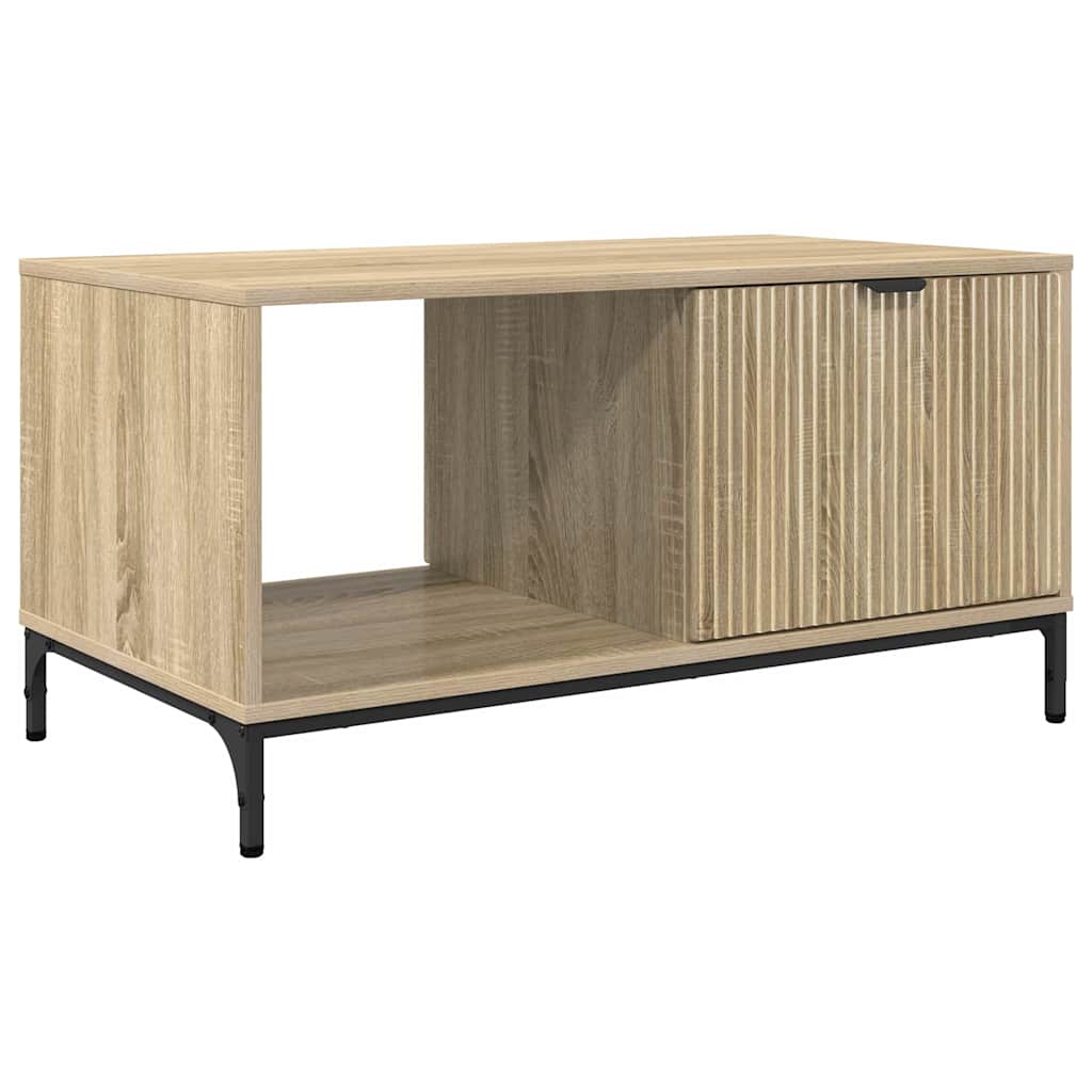 Salontafel met lade Sonoma Eiken 90 x 49 x 46 cm Bewerkt hout is nu te koop bij PeponiXL, paradijselijk wonen!