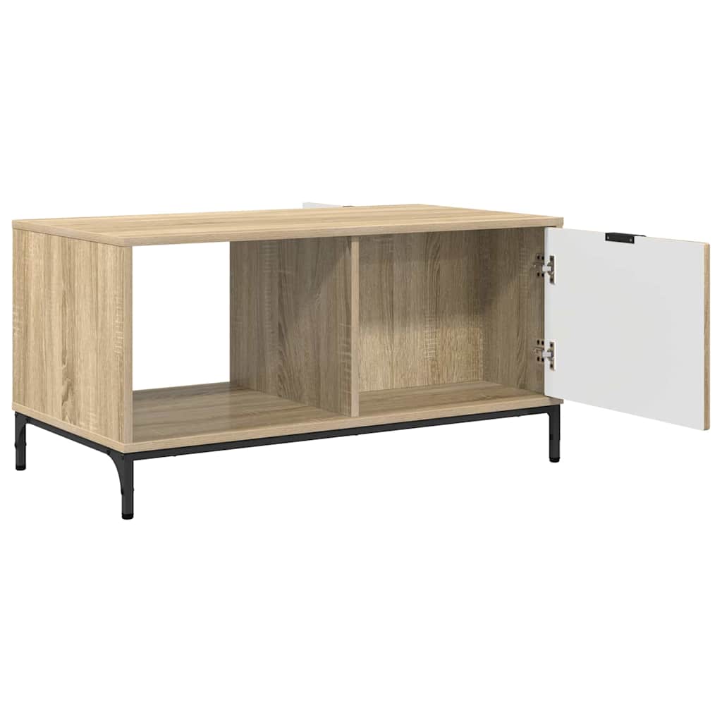 Salontafel met lade Sonoma Eiken 90 x 49 x 46 cm Bewerkt hout is nu te koop bij PeponiXL, paradijselijk wonen!