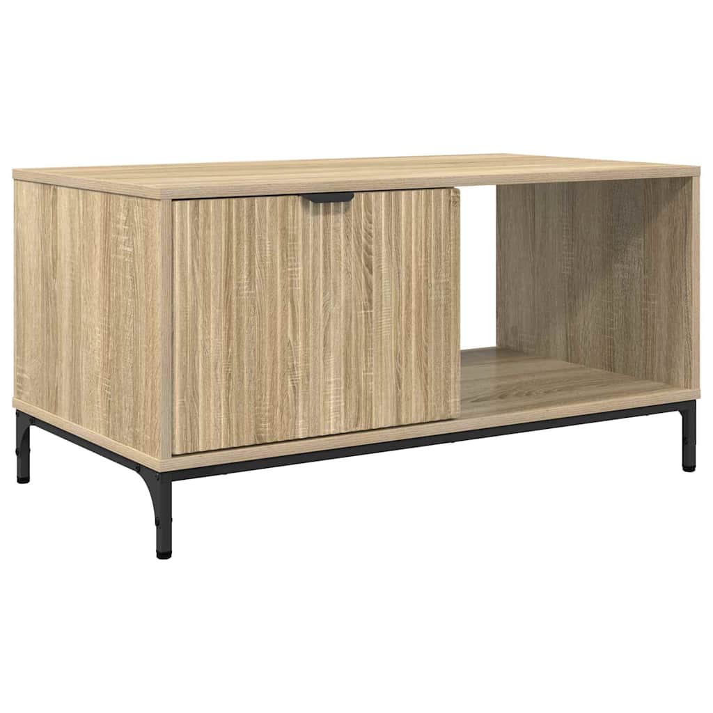 Salontafel met lade Sonoma Eiken 90 x 49 x 46 cm Bewerkt hout is nu te koop bij PeponiXL, paradijselijk wonen!