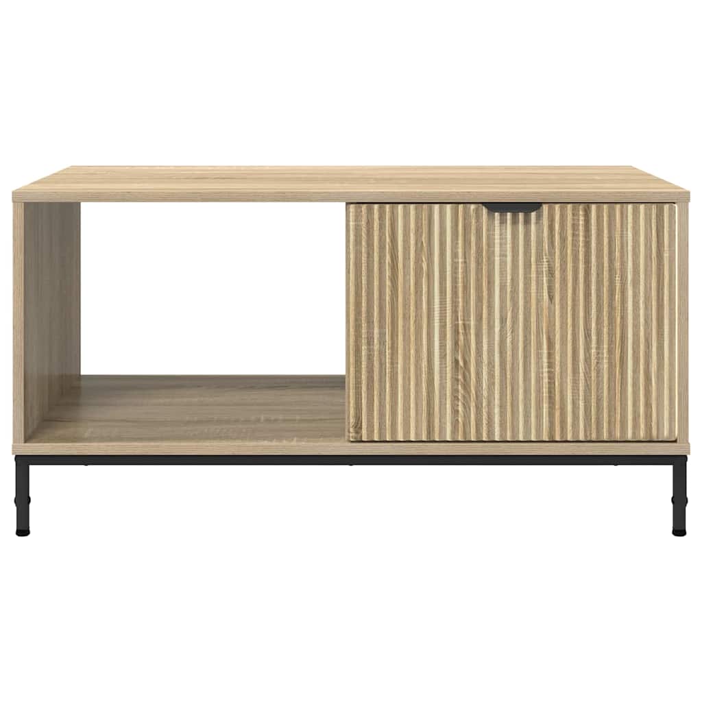Salontafel met lade Sonoma Eiken 90 x 49 x 46 cm Bewerkt hout is nu te koop bij PeponiXL, paradijselijk wonen!