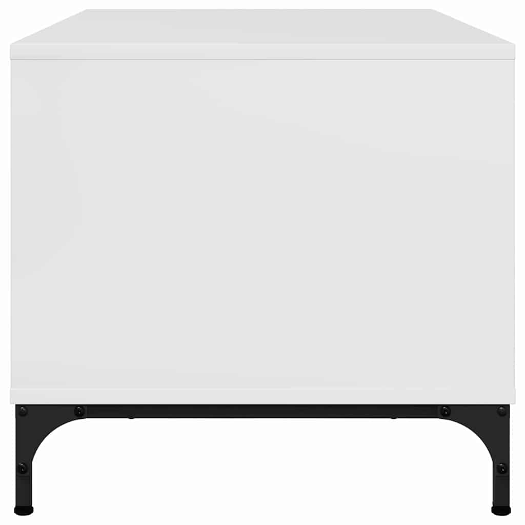 Salontafel met lade Hoogglans wit 90 x 49 x 46 cm Bewerkt hout is nu te koop bij PeponiXL, paradijselijk wonen!