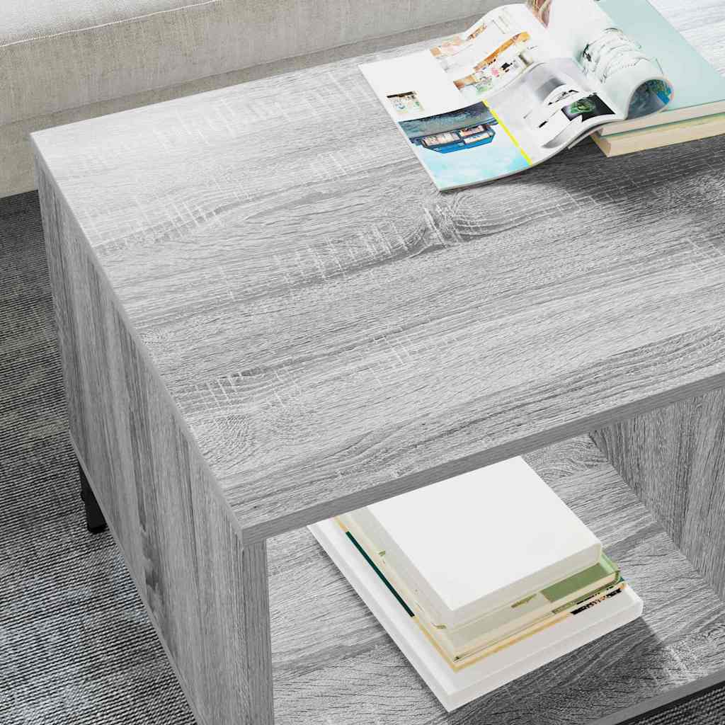 Salontafel met lade Grijs Sonoma 90 x 49 x 46 cm Bewerkt hout is nu te koop bij PeponiXL, paradijselijk wonen!