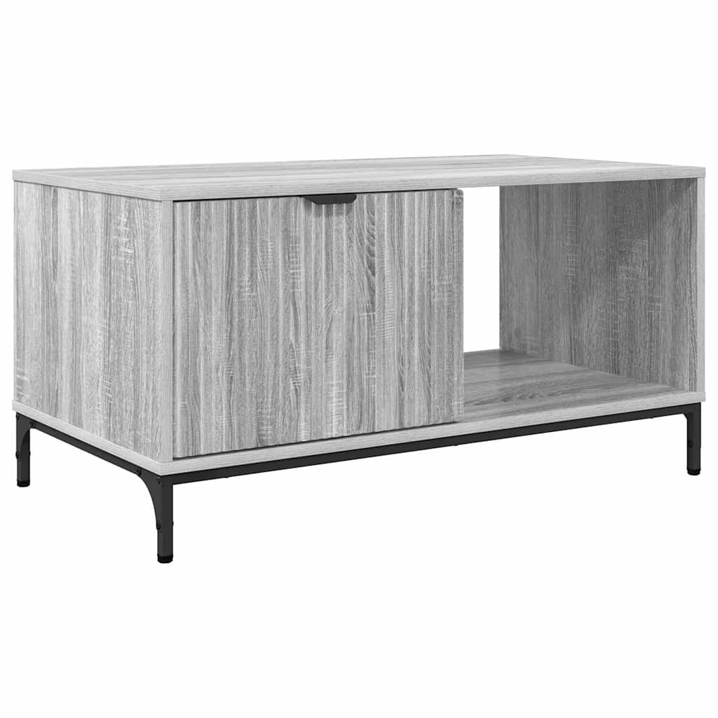 Salontafel met lade Grijs Sonoma 90 x 49 x 46 cm Bewerkt hout is nu te koop bij PeponiXL, paradijselijk wonen!