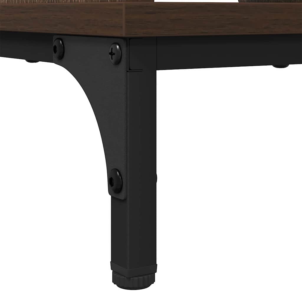 Salontafel met lade Bruin Eiken 90 x 49 x 46 cm Bewerkt hout is nu te koop bij PeponiXL, paradijselijk wonen!