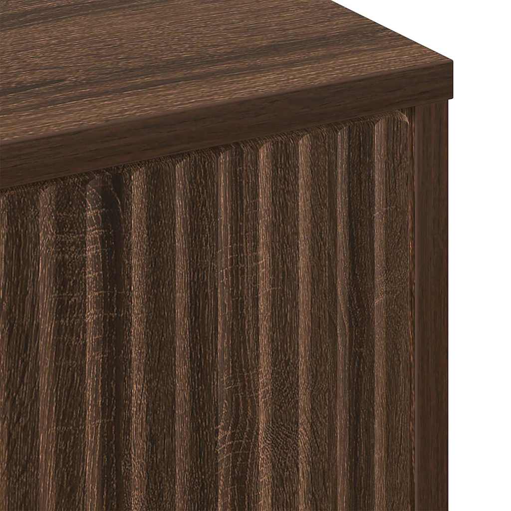 Salontafel met lade Bruin Eiken 90 x 49 x 46 cm Bewerkt hout is nu te koop bij PeponiXL, paradijselijk wonen!