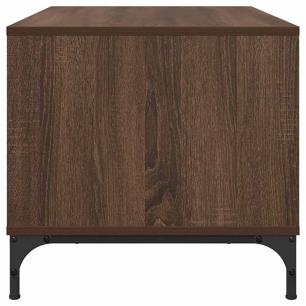 Salontafel met lade Bruin Eiken 90 x 49 x 46 cm Bewerkt hout is nu te koop bij PeponiXL, paradijselijk wonen!