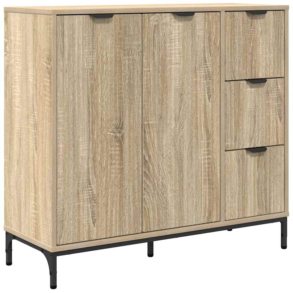 Dressoir met lade Sonoma Eiken 89,5 x 33 x 82 cm Bewerkt hout is nu te koop bij PeponiXL, paradijselijk wonen!