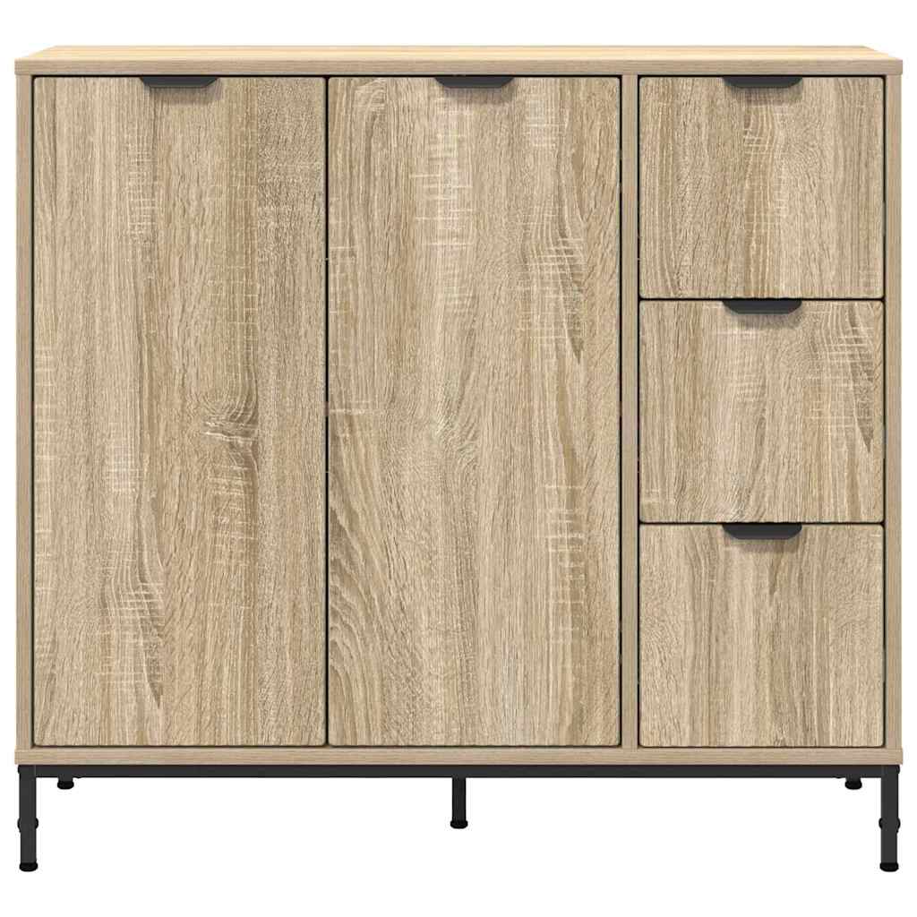 Dressoir met lade Sonoma Eiken 89,5 x 33 x 82 cm Bewerkt hout is nu te koop bij PeponiXL, paradijselijk wonen!