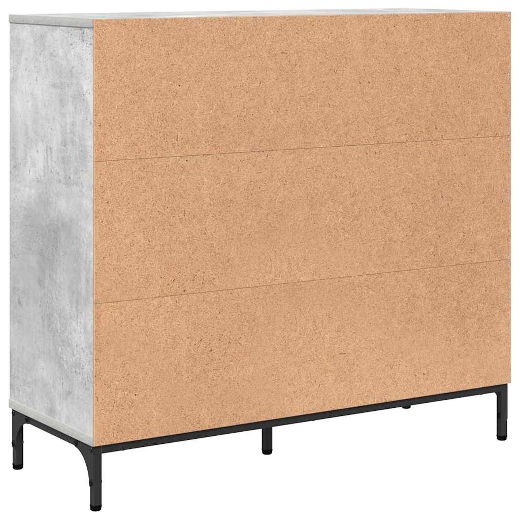 Dressoir met lade Beton Grijs 89,5 x 33 x 82 cm Bewerkt hout is nu te koop bij PeponiXL, paradijselijk wonen!